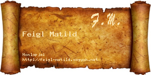 Feigl Matild névjegykártya